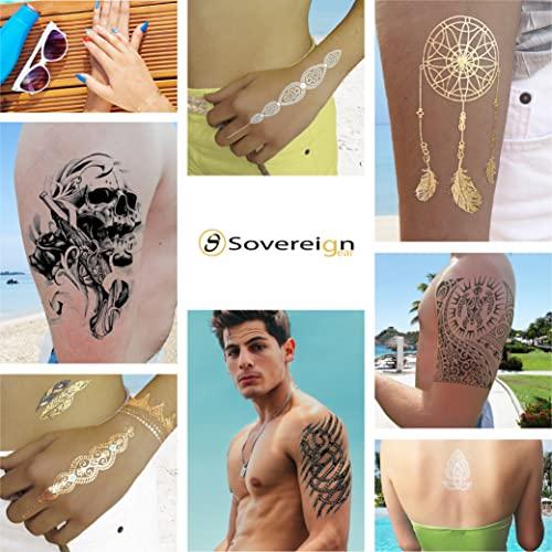 Sovereign-Gear 8 Large Sexy Naughty Temporary Tattoos for Women Ladies - Adult Fun for Lower Back Legs Arms Stomach