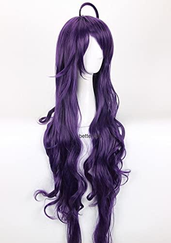 NEVSTPFWD Seraph of The End Asuramaru Purple Long Wavy Curly Cosplay Heat Resistant Synthetic Hair Halloween Carnival Patry + Free Wig Cap