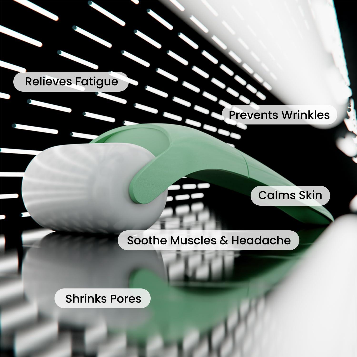 ROSELYNBOUTIQUE ROSELYNBOUTIQUE Ice Roller for Face Wrinkles Fine Lines Puffiness Stick Massager Facial Skin Care Tools Self Care Gifts for Men Women (Green)