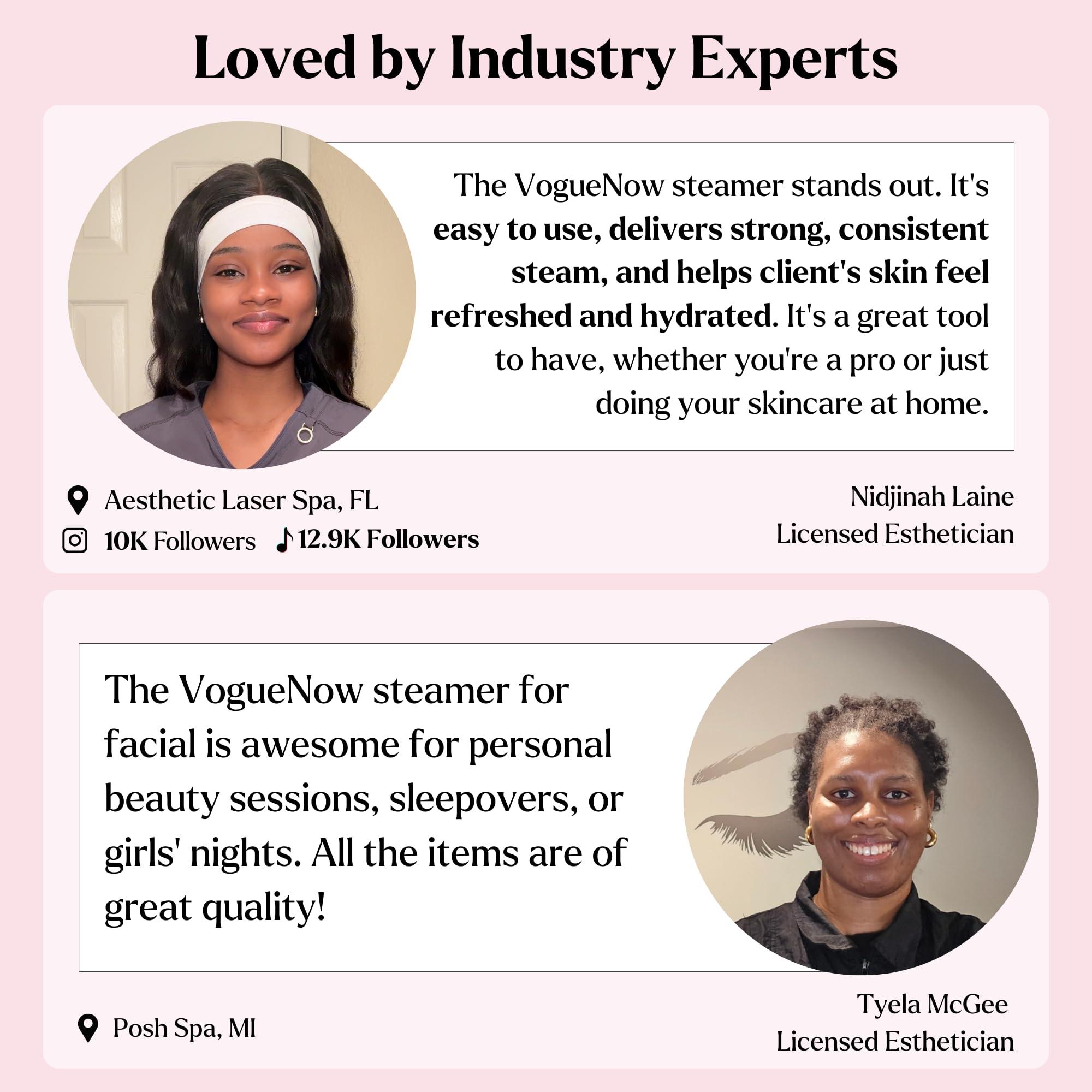 VogueNow Facial Steamer Spa Kit with Complimentary 17 Skin Care Tools | Face Steamer for Facial Deep Cleaning with Towel Warmer & Humidifier Mode| Self Care Gifts for Women, Spa Gifts, Birthday Gifts for Women