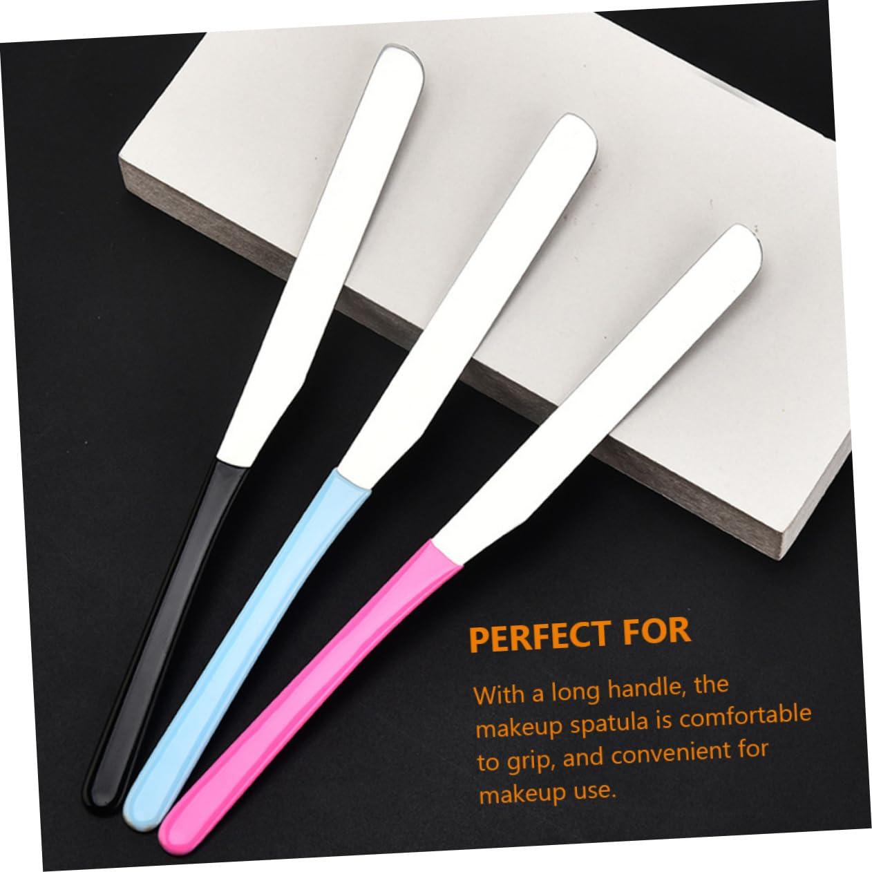 FOMIYES FOMIYES Foundation Makeup Spatula Smooth Surface Long Metal Makeup Stirring Tool