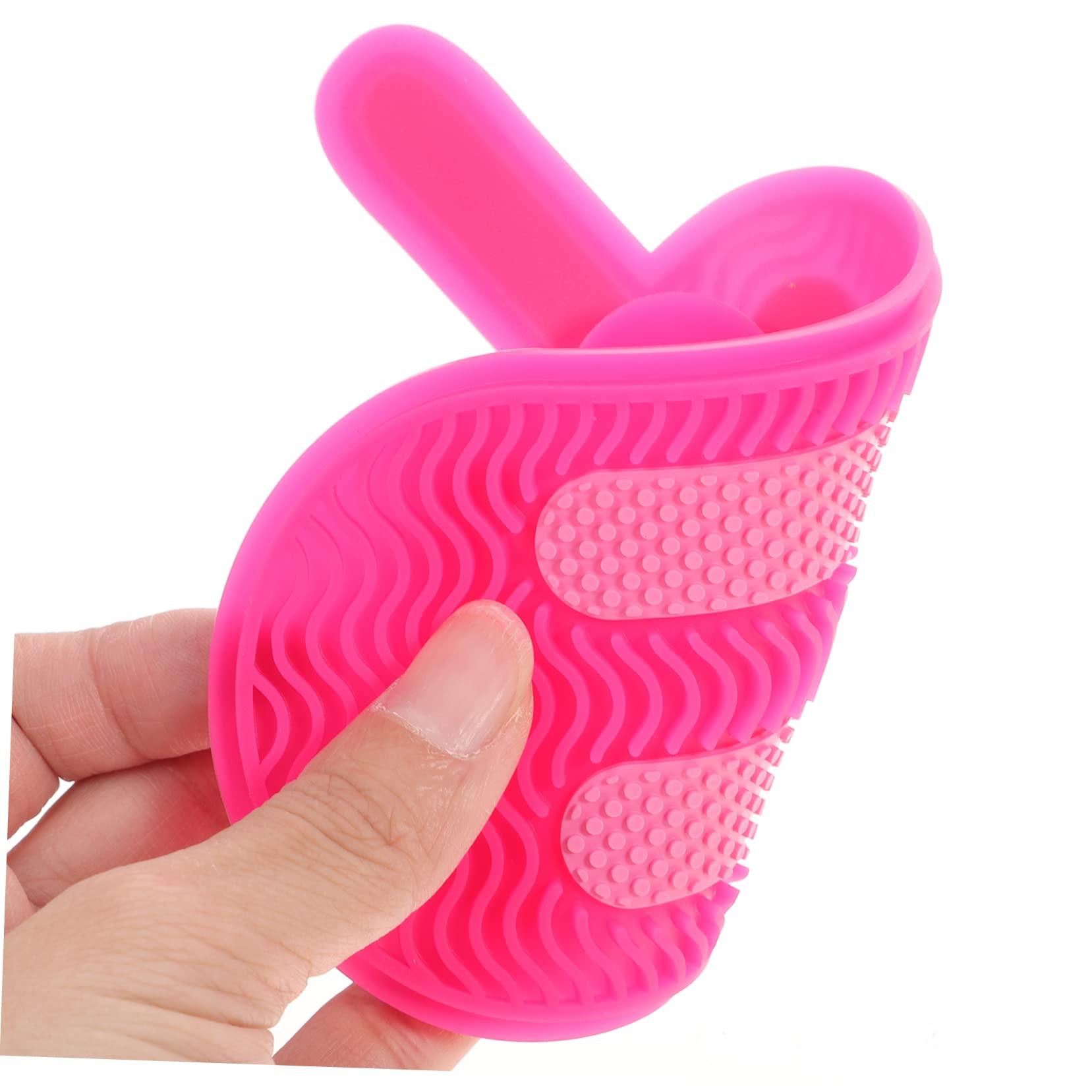 FOMIYES 2pcs Silicone Scrub Pad Makeup Cleaner Beauty Cleaning Mat Beauty Brush Cleaning Pad Brush Washing Mat Brush Cleaning Tool Makeup Brush Cleaner Mat Makeup Brush Cleaning Pad