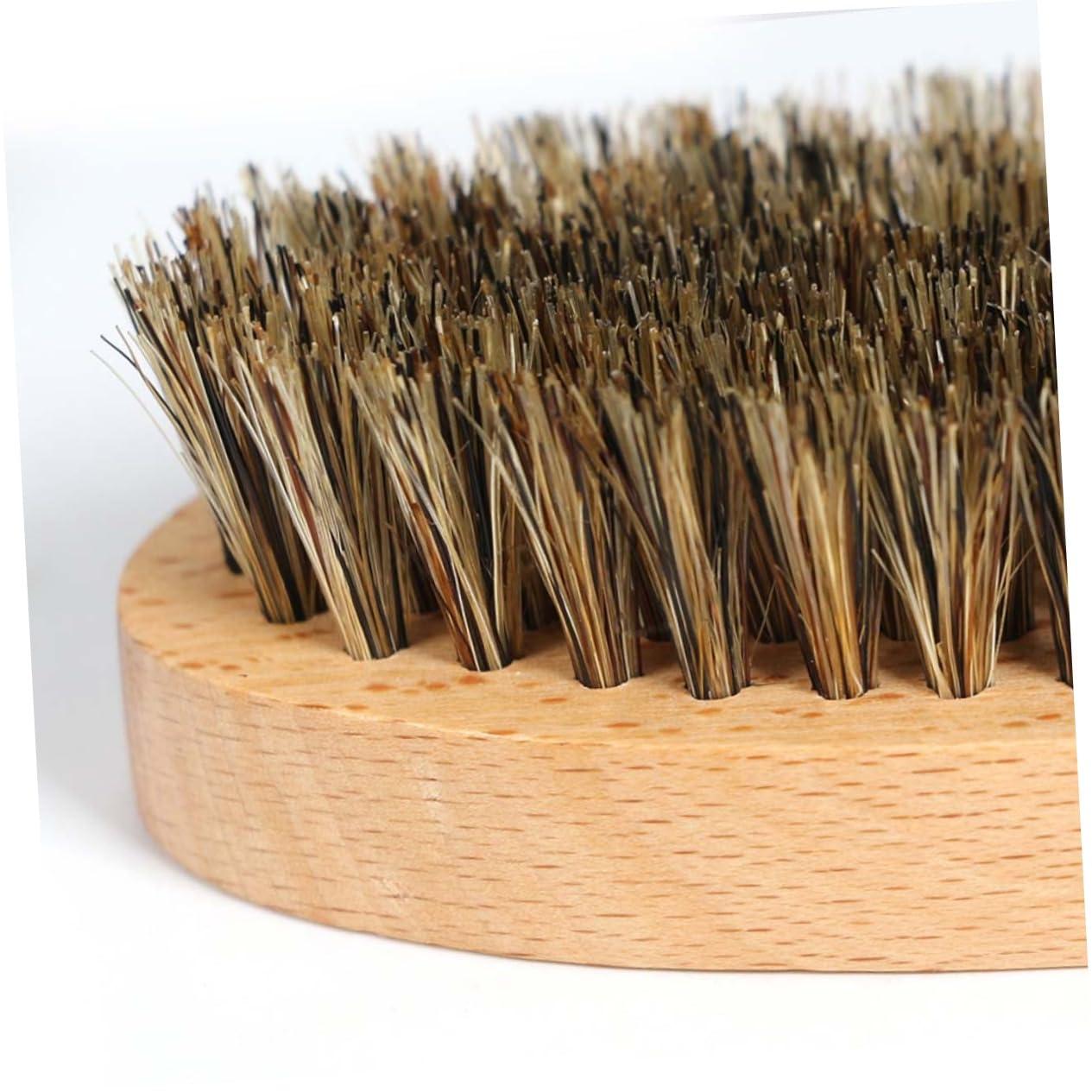 Hemoton Hemoton Bristle Brush Facial Cleansing Brush Shaving Brush Beard Brush Men Face Clean Brush Mustache Bush Wooden