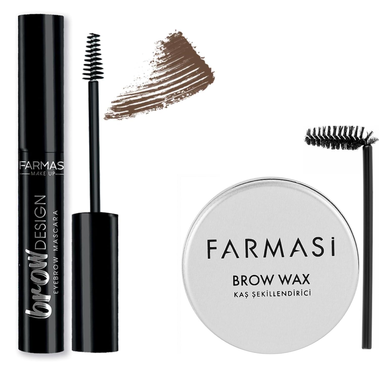 FARMASI Farmasi Brow Set: Farmasi Brow Wax & Farmasi Brow Design Mascara (Light Brown)