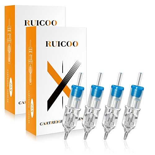 Ruicoo Tattoo Cartridge Needles - 40Pcs Mixed Sizes Tattoo Needles Cartridge Round Shader 3RS 5RS 7RS 9RS for Tattoo Kit and Tattoo Artists