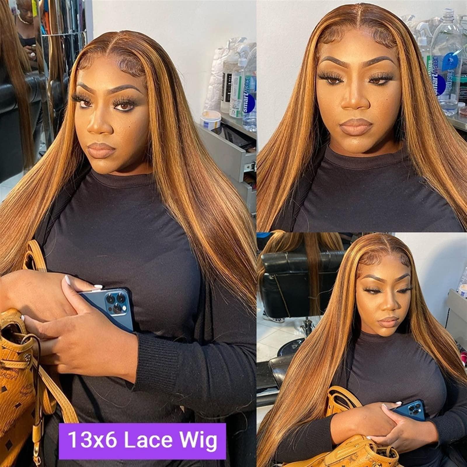 Lezaxiu Lezaxiu Purple Lace Front Wigs Long Straight Glueless Dark Purple Wigs Pre Plucked Ready to Wear Wigs Heat Resistant Synthetic Lace Front Wig for Black Women Natural Hairline