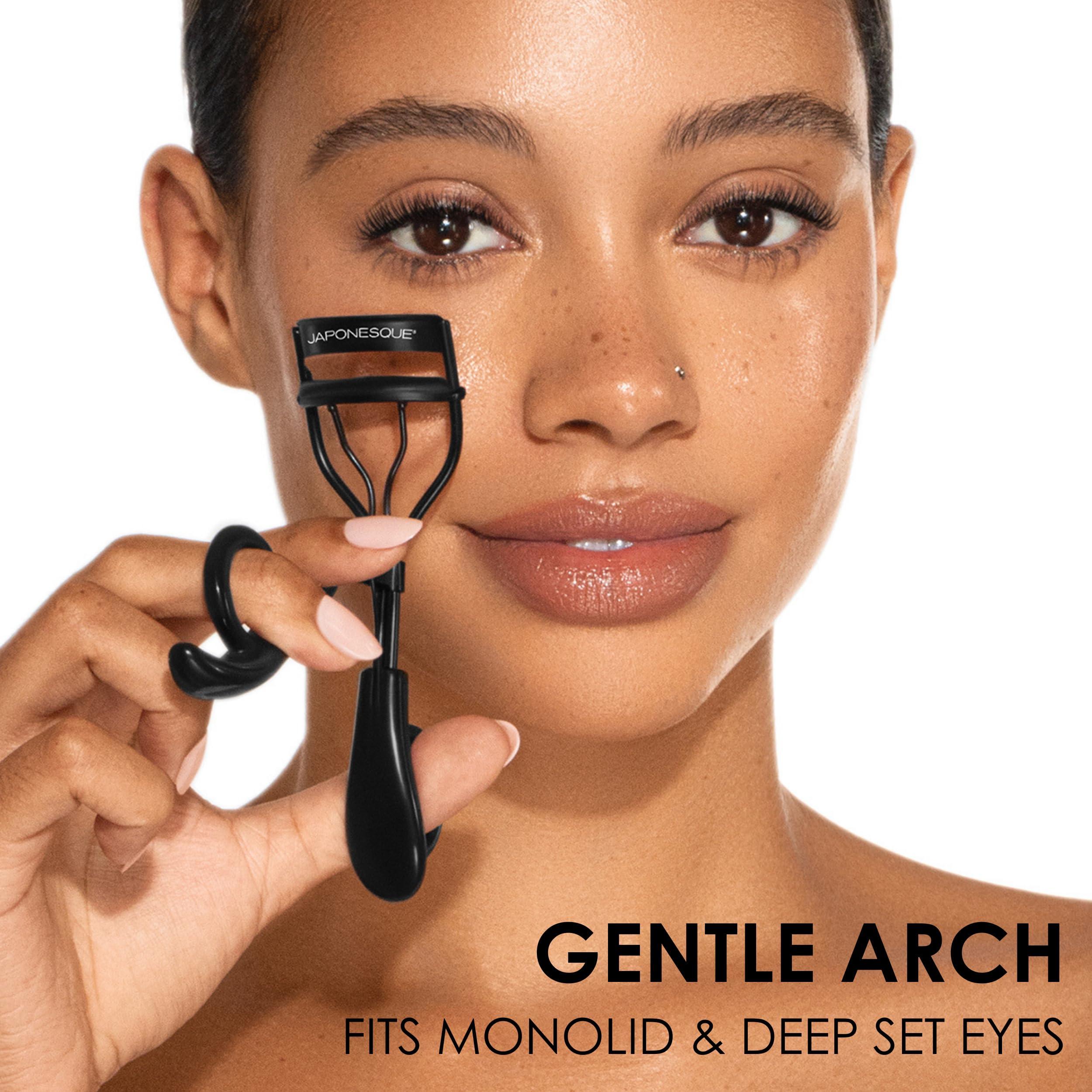 JAPONESQUE JAPONESQUE Pro Performance Lash Curler with Natural Arch for Sweeping Volume on Natural or False Lashes, Holds Curl for up to 8 Hours, Includes 1 Refill Pad