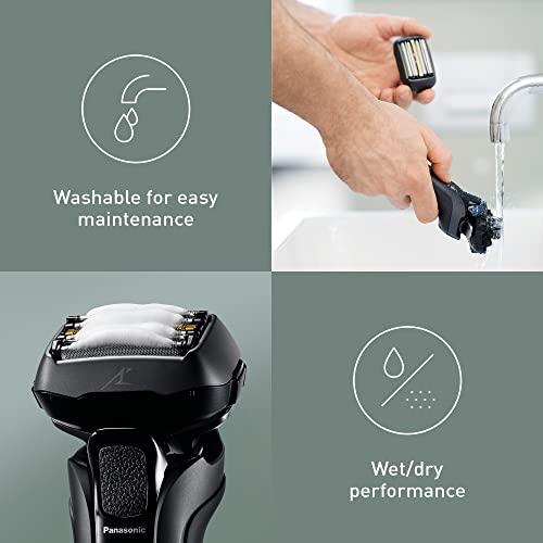 Panasonic Panasonic ES-LV6U Series 900 Premium Wet/Dry Electric Shaver 5-Way Shaving Head with Linear Motor, Black