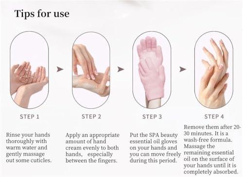 NinthAvenue Basics 1 Pair Moisturizing Gloves with Gel LiningDry Hand RepairHydrating Cracked Hand Healing GlovesSoft Hydrating & Infused Gel Spa Gloves(Pink)
