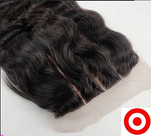 DaJun DaJun Hair 8A 3 Way Part Lace Closure with 3 Bundles Peruvian Virgin Remy Human Hair Body Wave Natural Color 14\"closure+20\"22\"22\"weft