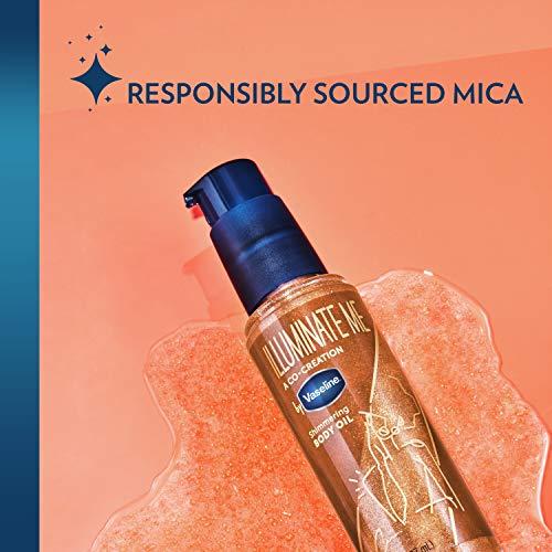 Vaseline Vaseline Illuminate Me Shimmering Body Oil Created for Melanin Rich Skin, Illuminates Skin with Finishing Touch of Shimmer for Glowing Skin 3.3 oz