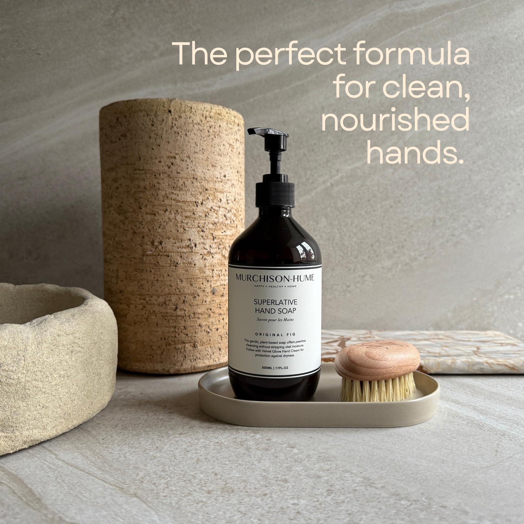 Murchison-Hume Murchison-Hume Luxury Vegan Hand Soap with Pump Dispenser, Moisturizing Hand Wash, SLS, Paraben & Cruelty-Free, 17oz (Original Fig)