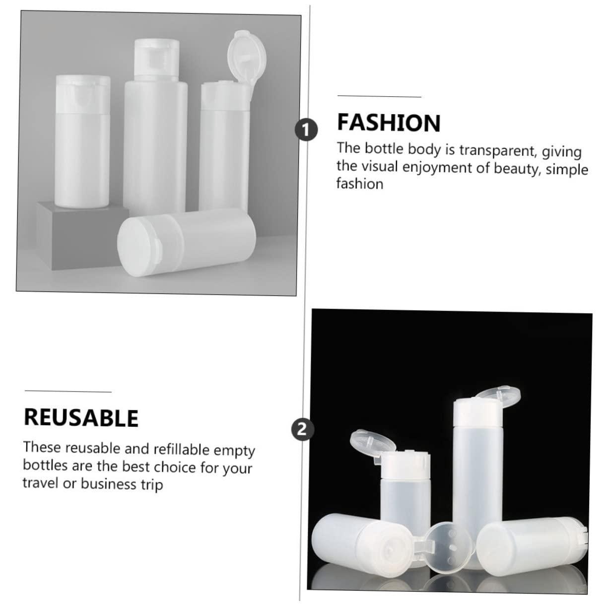 MUSISALY MUSISALY 10 Pack Empty Plastic Bottles Flip Top Shampoo Holder Bottles Sub-Packing Bottles Travel Bottles