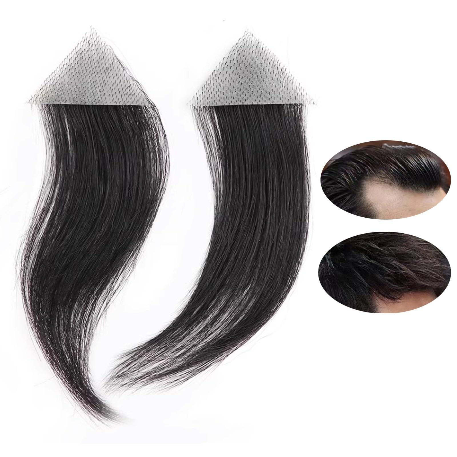 CVCNMXLXD CVCNMXLXD Bald Spot Hair Patch Toupee Scar 100% Human Hair Replacement,Human Wig Patch For Woman And Men Thinning Hair Or Hair Loss Hair System(2PCS,4x4x3)
