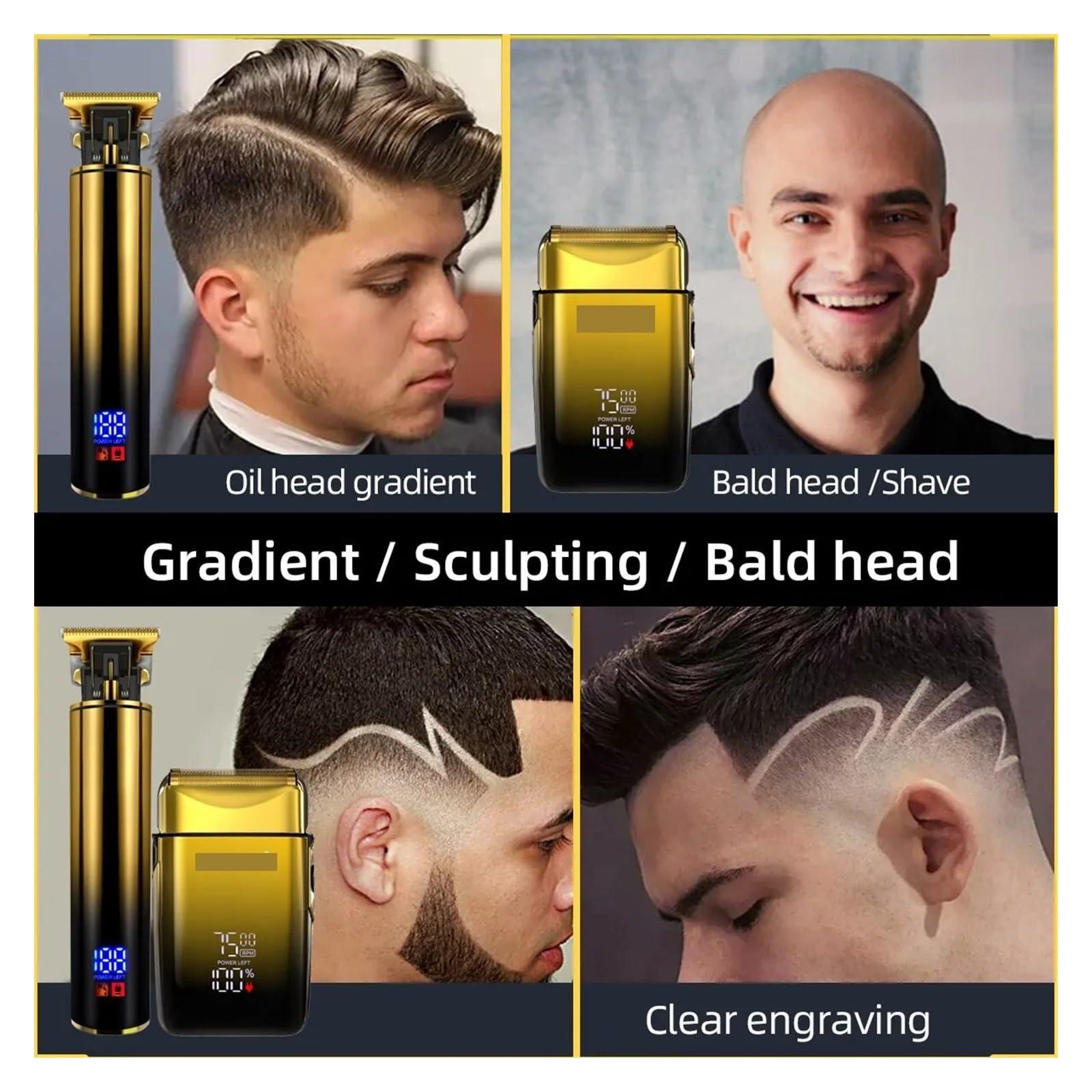 EWKYLSEM Razors Trimmer 2-in-1 Hair Trimmer & Men\'s Foil Shaver Electric Razor Barber Haircut Kit Mens Beard Trimmer