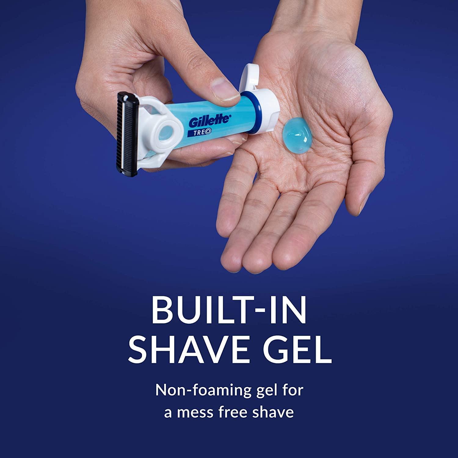 Gillette Gillette TREO Razor - Disposable Razors With Built-in Shave Gel, Great for Caregivers (Pack of 30)