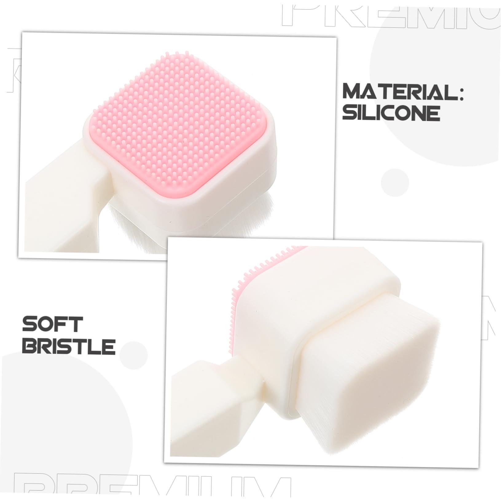 Hemoton Hemoton Square Facial Cleansing Brush Face Brush Face for Cleansing and Exfoliating Cleansing Facial Brush Face Wash Scrubber Manual Facial Brush Deep Cleaning Brush White