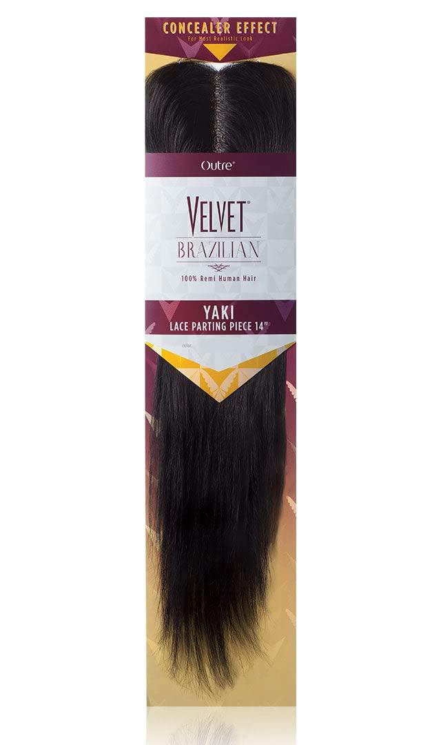 Outre Outre Velvet Brazilian Remi Huaman Hair Closures - VELVET BRAZILIAN YAKI LACE PARTING PIECE 14 (4)
