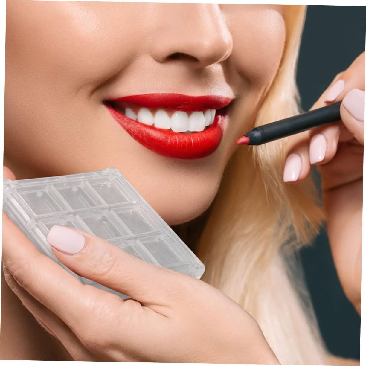 Healeved Healeved 3pcs Boxes Eye Shadow Box Clear Makeup Case Eyeshadow Sub Container Makeup Tray Sheer Lipstick Travel Container Loose Powder Containers Empty Blush White Pp Square Makeup Powder