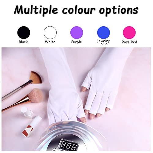 SIUSIO SIUSIO Anti UV Shield Glove - UV Protective Sleeves Fingerless Glove for Gel Manicures protect Hands from LED Lamps Nail Dryer Professional Protection Tool for Skin Care Nail Art