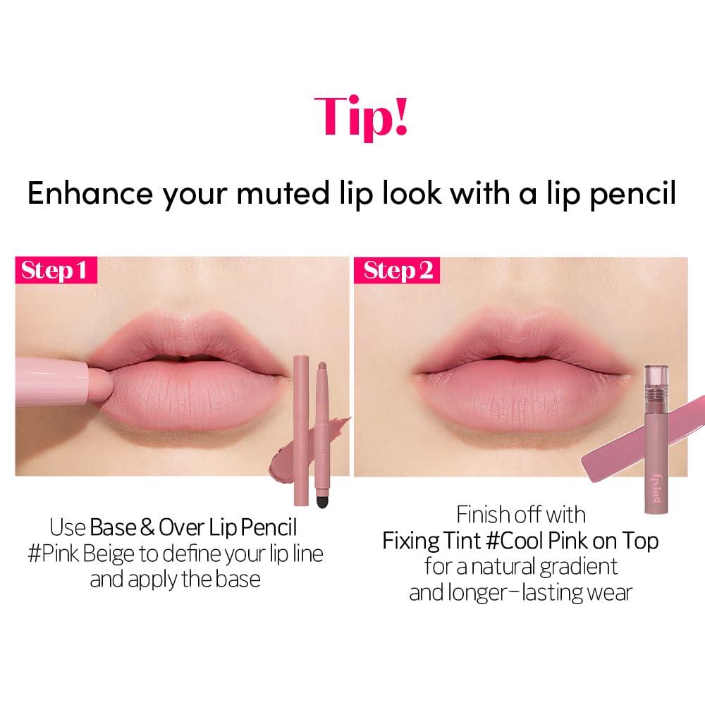 ETUDE ETUDE Fixing Tint #04 Ginger Milk Tea | Long Lasting High Pigmented Liquid Lipstick | Waterproof Lightweight Matte Finish Lip Stain | Full Coverage | Korean Makeup, Kbeauty, Perfect for Gift