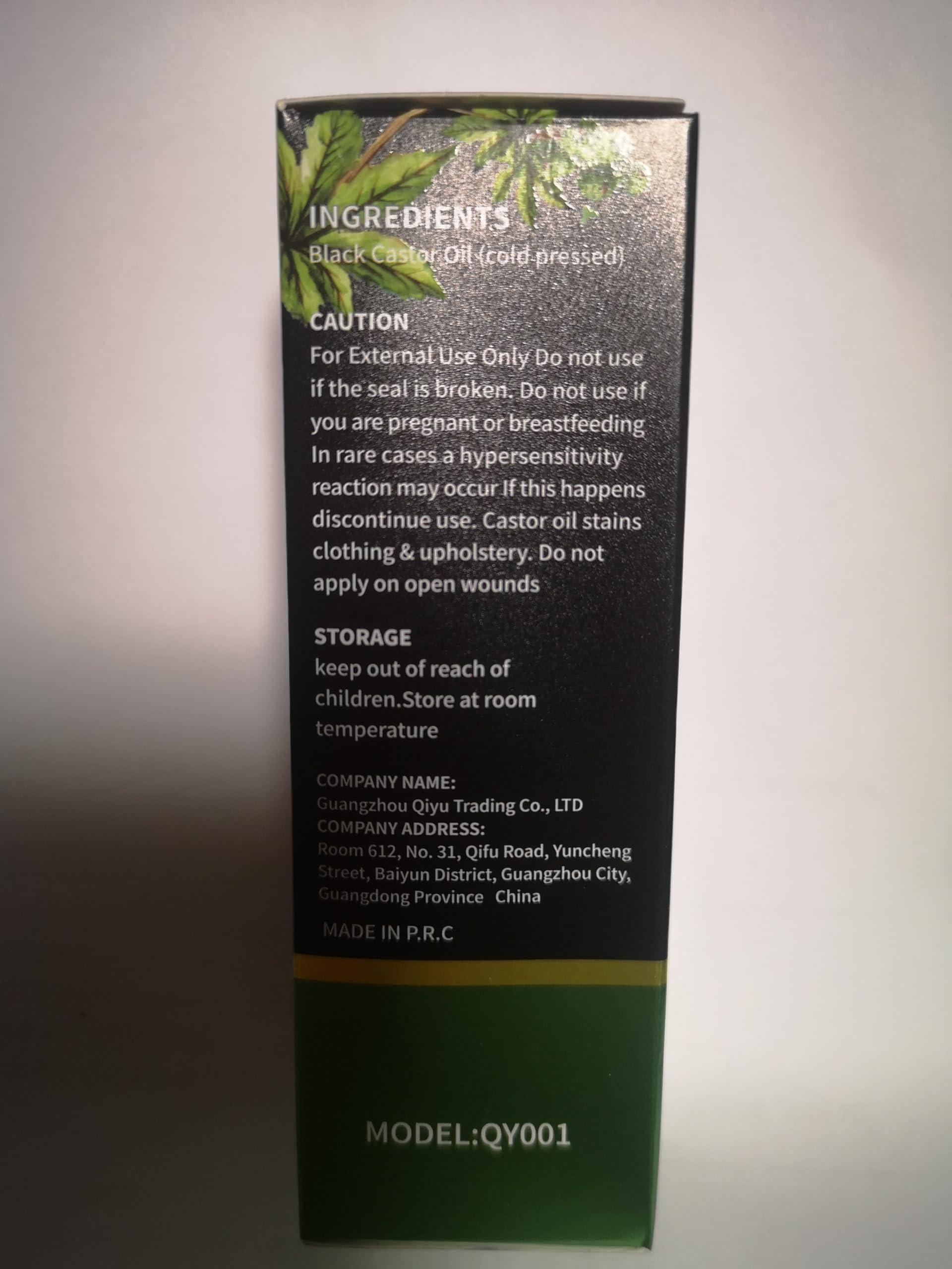 EBVitCnat EBVitCnat Jamaican Black Castor Oil, Organic Castor Oil for Hair Growth, Cold Press Unrefined Glass Bottle Body Massage Oil