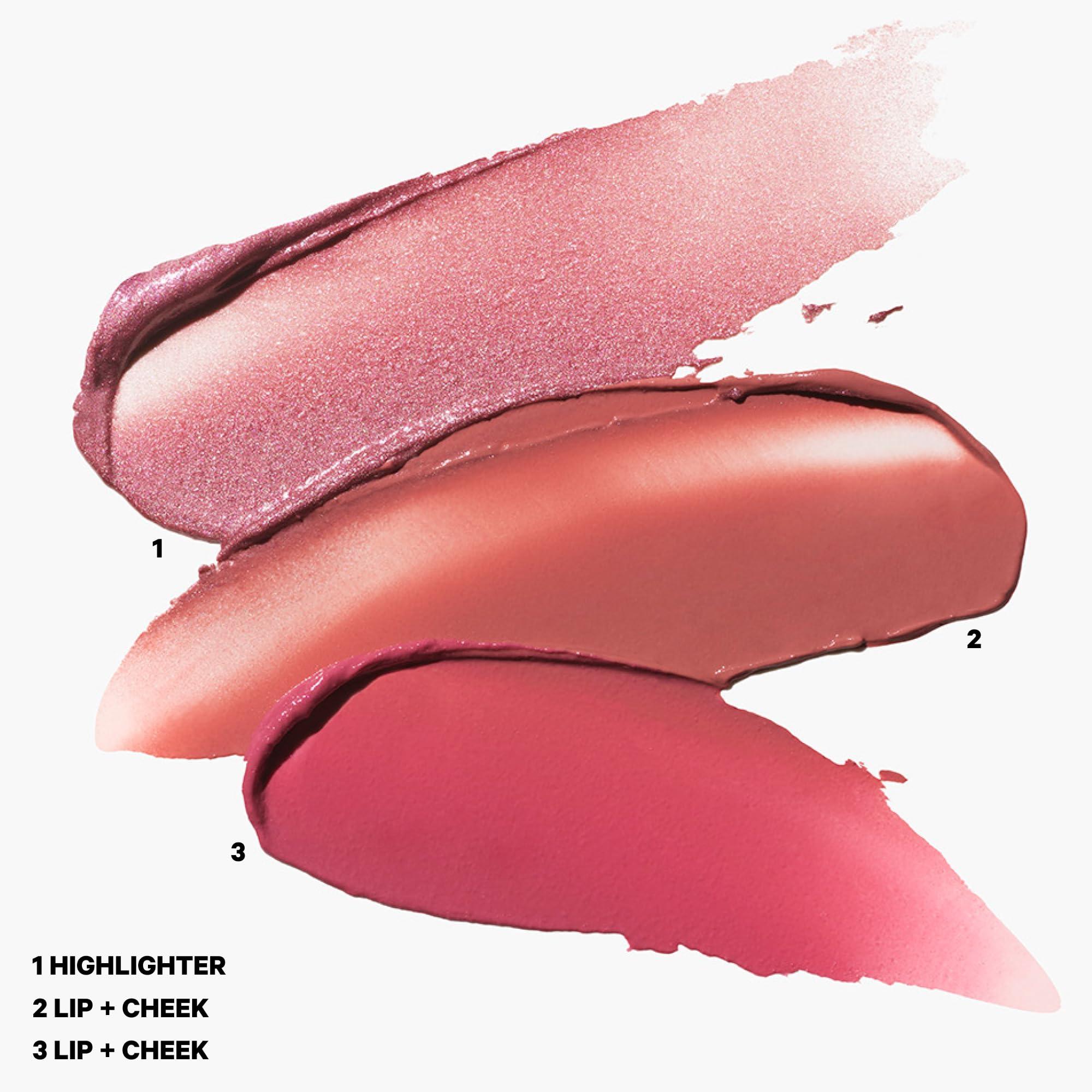 Milk Makeup Milk Makeup Sticks Party Mix - Includes 2 Full-Size Lip + Cheek Cream Blush and 1 Full-Size Highlighter - Easy to Apply - 1,000 Swipes in Every Stick - Vegan, Cruelty Free