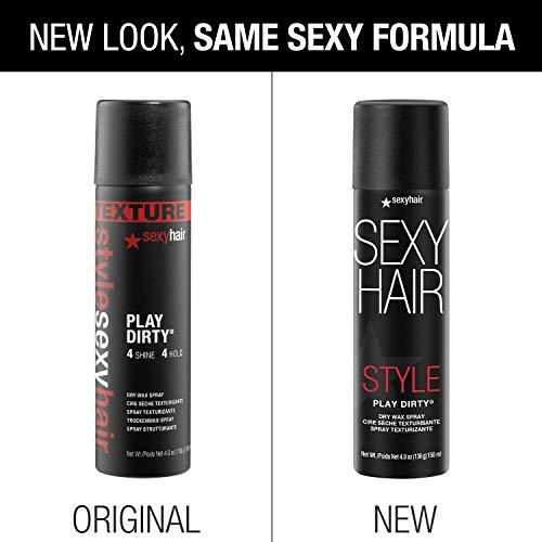 SexyHair SexyHair Style Play Dirty Dry Wax Spray, 4.8 Oz | Body and Dimension | Helps Achieve Second-Day Look | All Hair Types