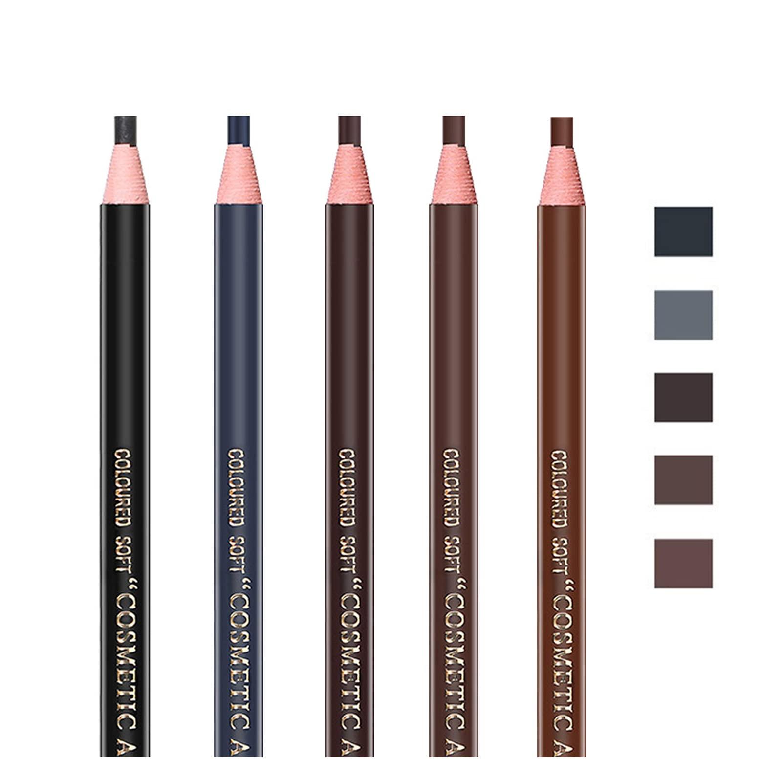 Pinkiou 5pcs Microblading Pencil Waterproof Eyebrow Peel-off Pencil Pull Cord Microblading Supplies Brow Lamination Pencil Set For Marking Filling Outlining Eye Brow Liners In 5 Colors
