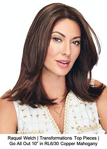 Belle of Hope Belle of Hope GO ALL OUT 10" TOPPER by Raquel Welch, 4PC Bundle: HF Synthetic Topper, 4oz Mara Ray Enriched Shampoo, Wide Tooth Comb, and 19 Page Guide (RL16/88)