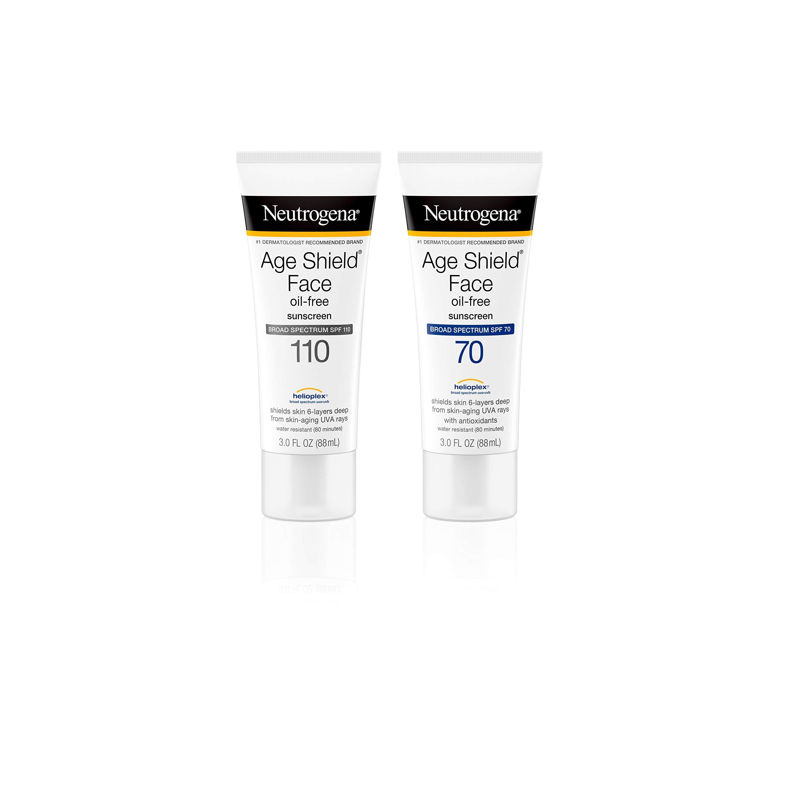 Neutrogena Neutrogena Age Shield Anti-Oxidant Face Lotion Sunscreen with Broad Spectrum SPF 70, Oil-Free & Non-Comedogenic Moisturizing Sunscreen to Prevent Signs of Aging, 3 fl. oz
