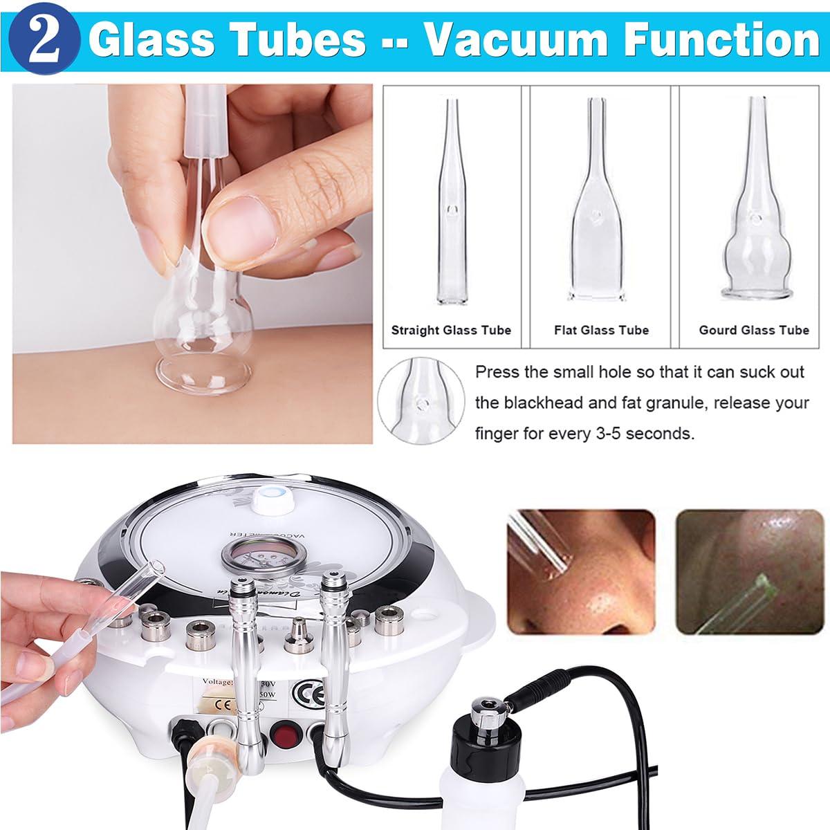 TopDirect 3 in 1 Diamond Dermabrasion Microdermabrasion Machine, TopDirect Facial Skin Care Salon Equipment w/Vacuum & Spray + 200PCS Cotton Filters (Strong Suction Power: 65-68cmhg)