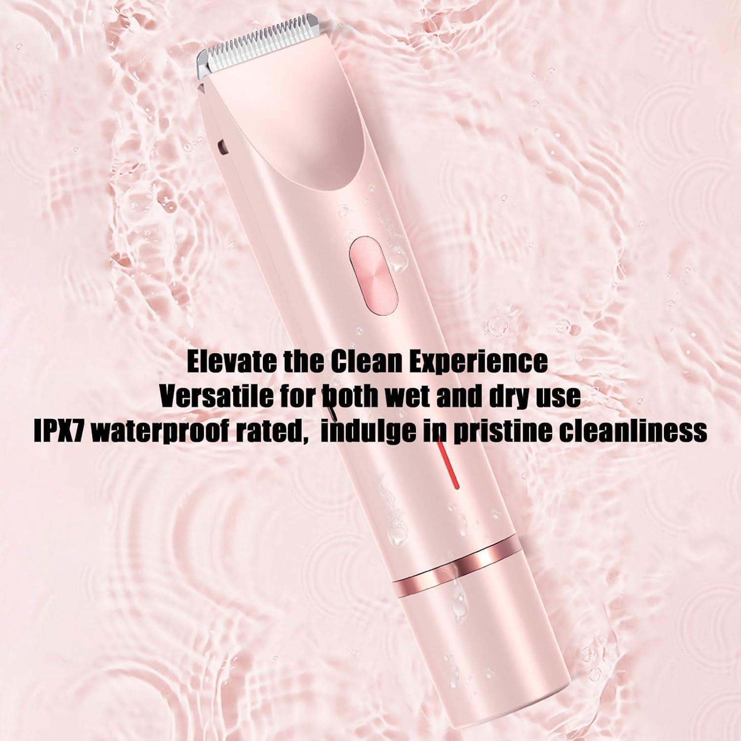 bokando Glow Aura Shaver, Glowshave Hair Remover, Glowshave - Electric Lady Razor, Waterproof Electric Bikini Trimmer for Women, Wet and Dry, for Leg Arm Underarm (2Pcs)