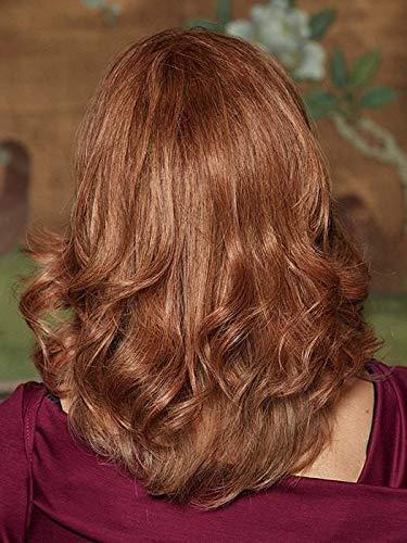 Raquel Welch & Maxwigs Simmer Wig Color RL14/22SS SHADED WHEAT - Raquel Welch Wigs 11.5" Mid-Length Lob Bob Tapered Ends Unstructured Waves Tru2Life Heat Friendly Synthetic Lace Top Bundle Comb, MaxWigs Hairloss Booklet