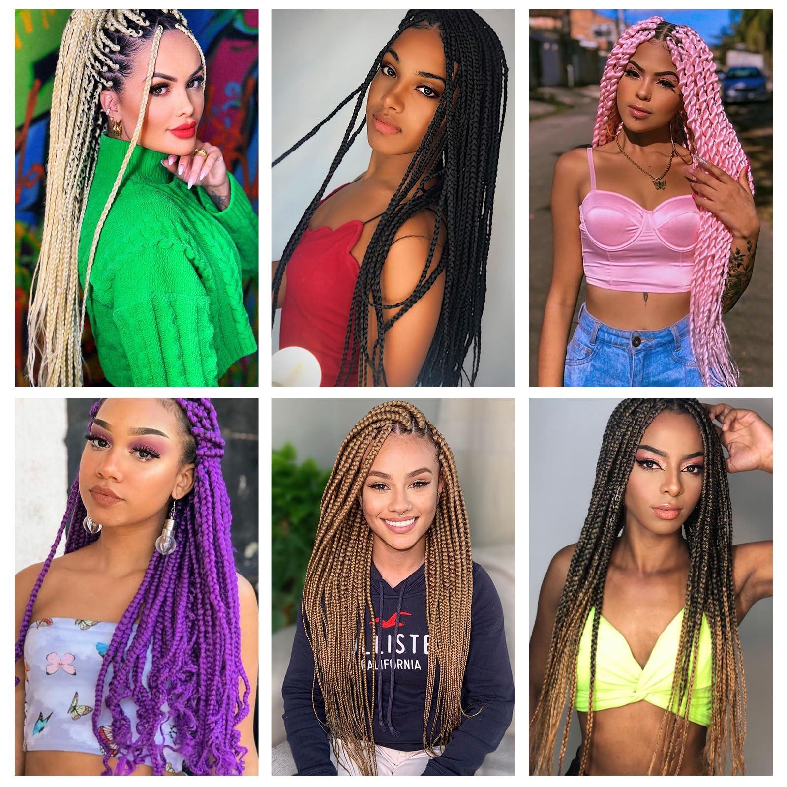 Dilekay Dilekay Prestretched Braiding Hair Red Hair for Braiding 28 Inch Long Braids Hair Extensions 6 Packs Soft Yaki Straight Pre Stretched Braiding Hair Red Braid in Hair Extensions