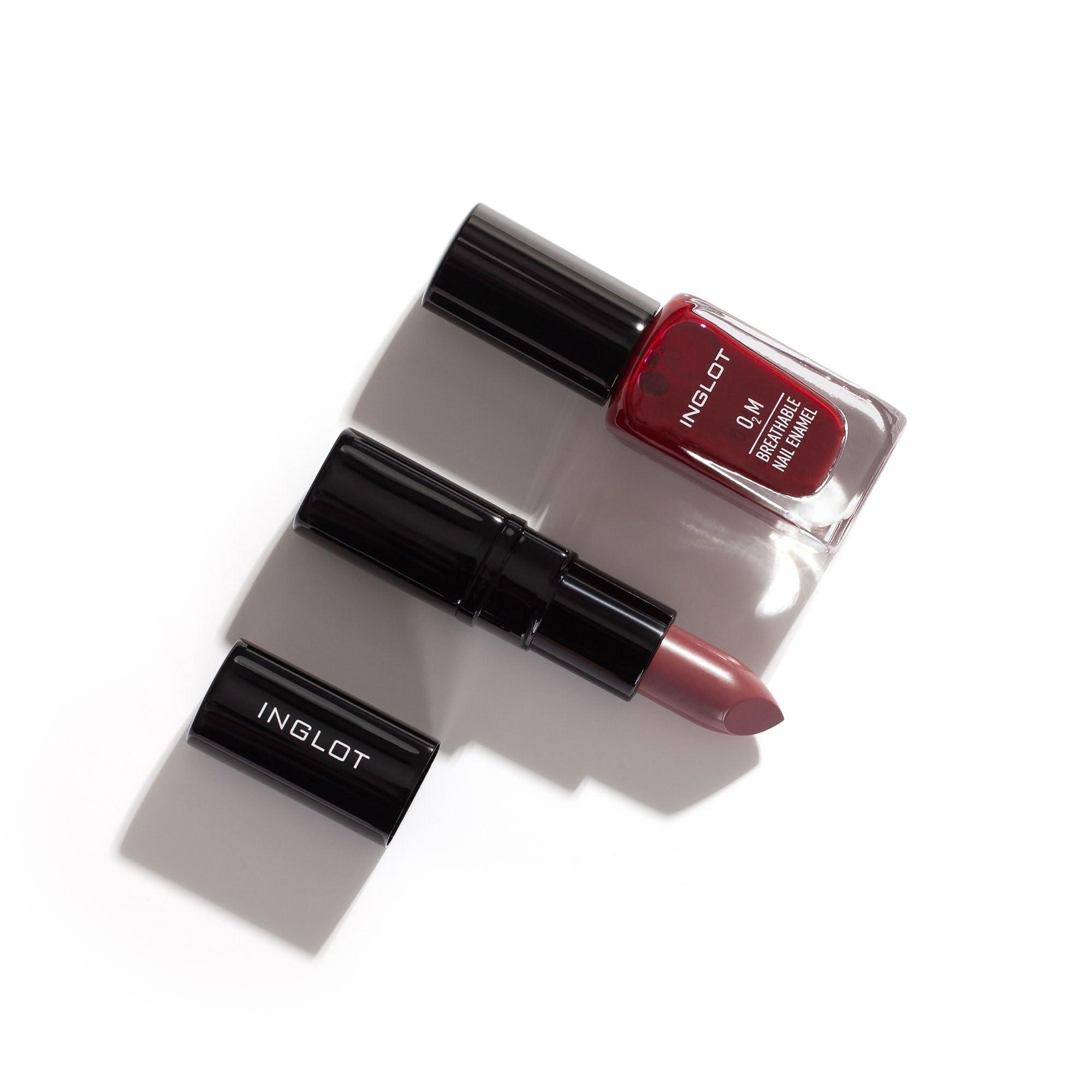 Inglot Inglot team up with lipstick matte & O2M breathable nail enamel makeup set (405/652)