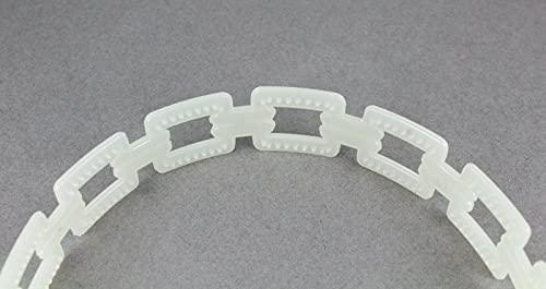 Wholesale Fashion HairClip Cream Plastic Chain Link Headband Square Links Hair Band Accessory Grip Teeth Fashion hair Accessories for Women