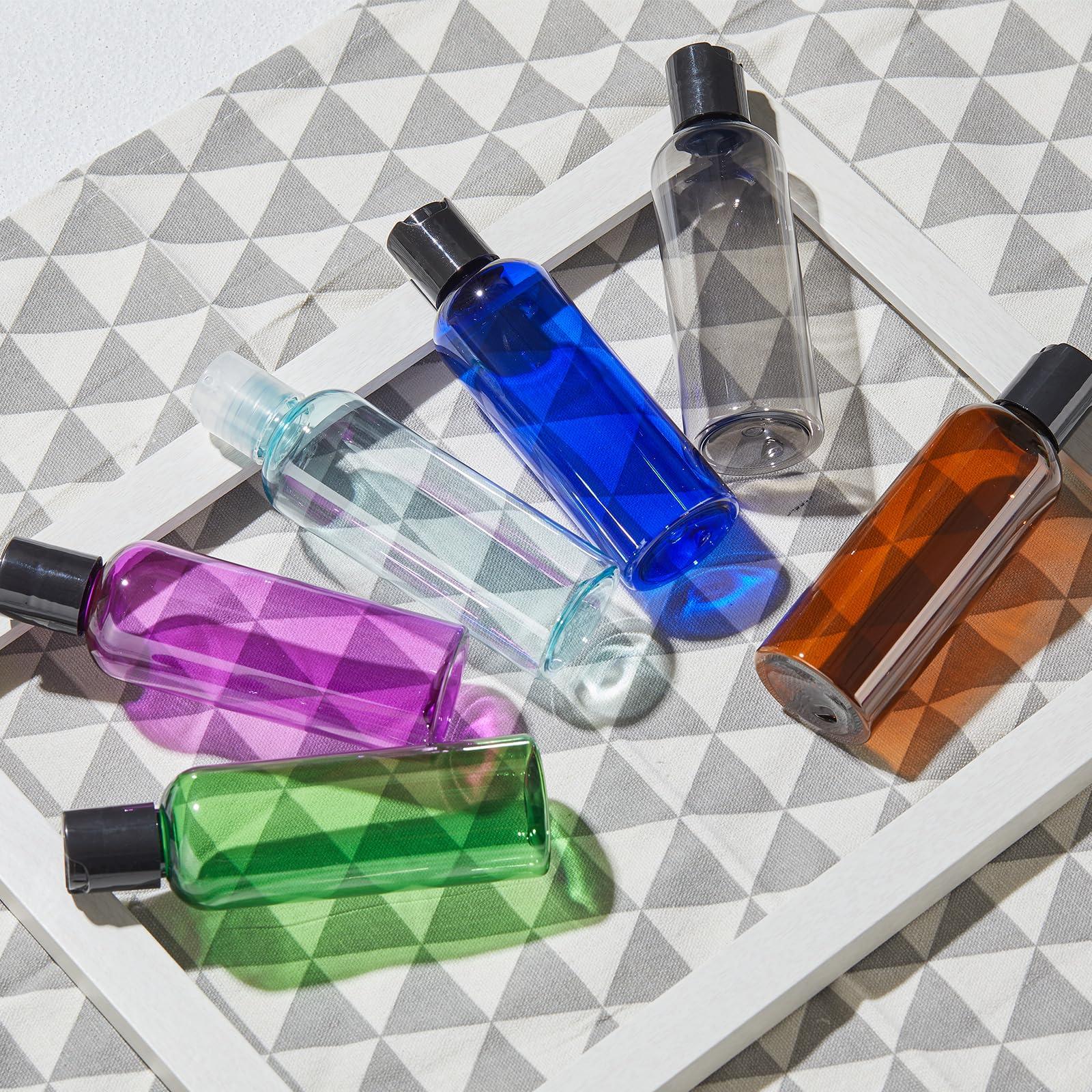 owlyee owlyee 3.4 oz Travel Bottles for Toiletries, Empty Travel Size Containers Tsa Approved, 5PCS Small Plastic Shampoo Bottles with Labels (100ml)