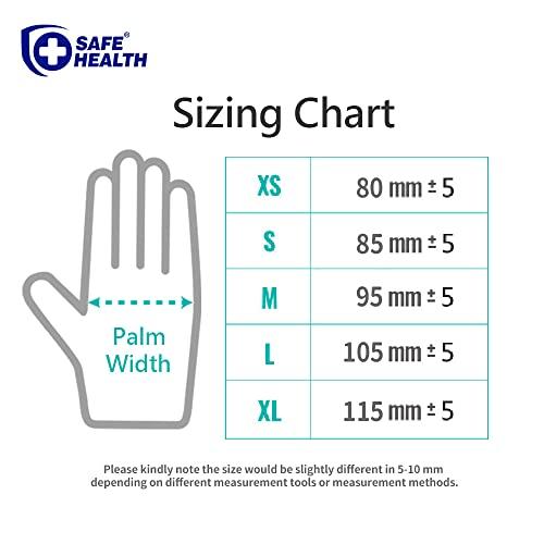 Safe Health Safe Health NITRO-V Nitile-Vinyl Synthetic Black Disposable Gloves, Latex Free, Powder Free, Case of 1000, Large, Tattoo, Salon, Hair Studio, Food, Service, Housework