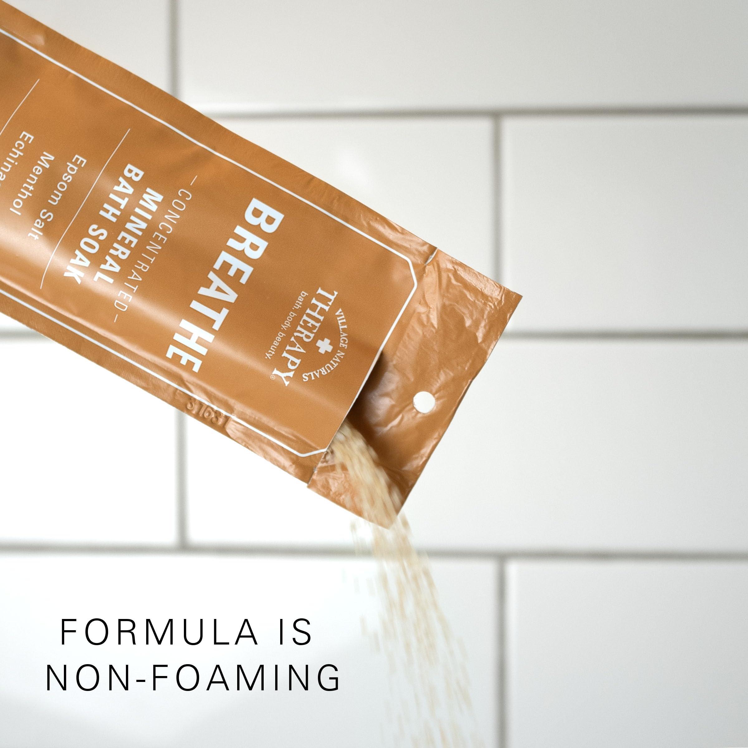 Village Naturals Therapy Village Naturals Therapy Breathe Concentrated Mineral Bath Soak, Lemon Mint, 2 Oz, Pack of 12