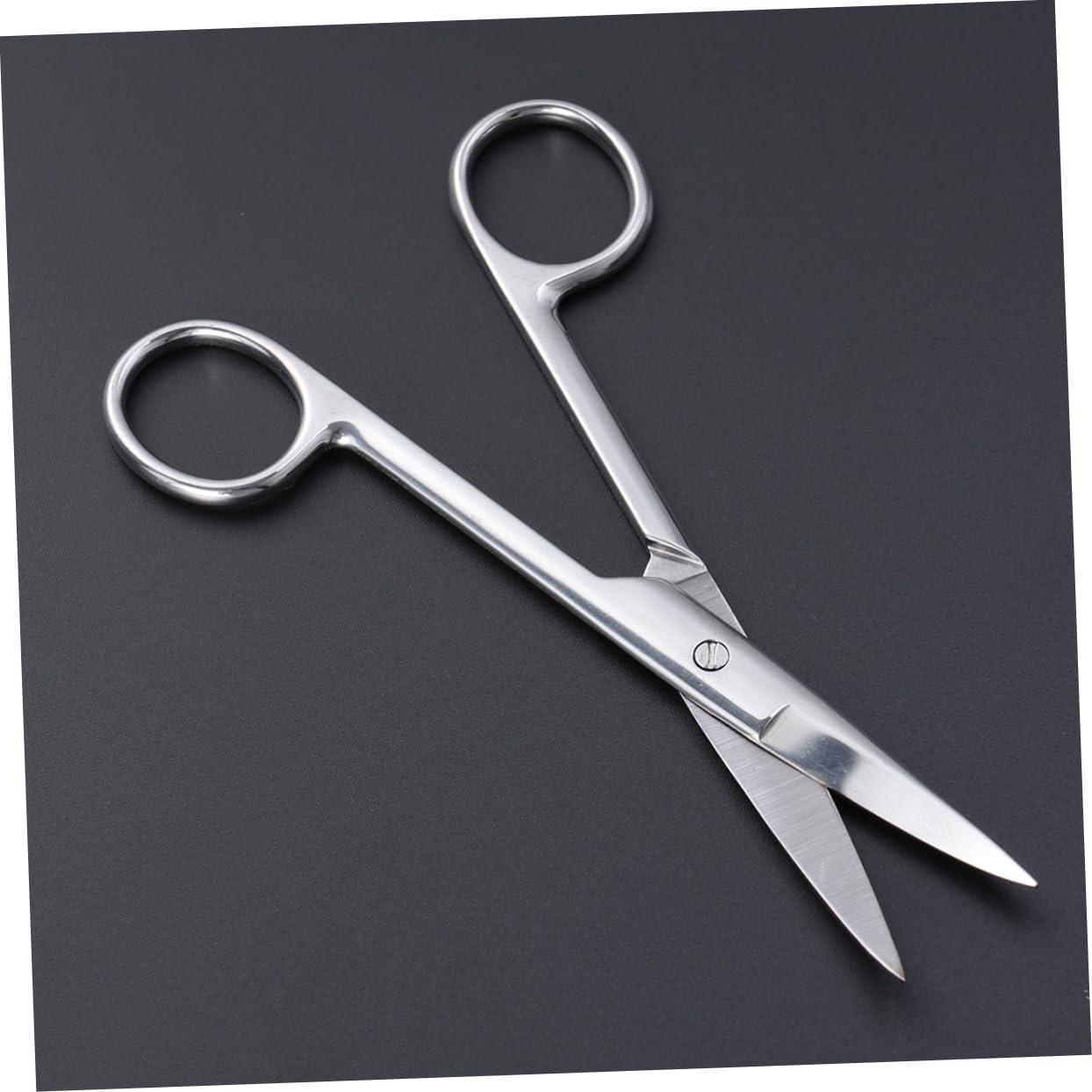Mikinona Mikinona Elegant Silver Makeup Scissors Eyebrow Tape Cutting Scissors Stainless Steel Compact Easy to Use for Travel