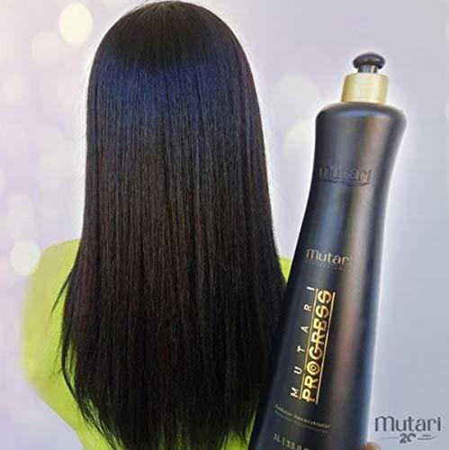 Mutari Progress Mutari Progress Reductor Reconstructor 1L | Brazilian Keratin Treatment | Progressive Brush Hair Straightening | Smoothing System | Volume Reducer | 100% Straight | Frizzy Free