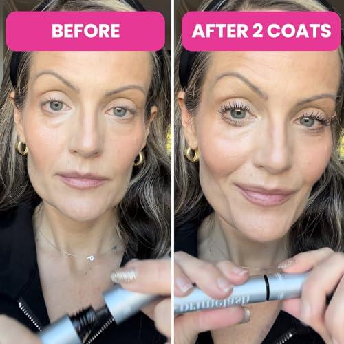 PRIME PROMETICS Prime Prometics PrimeLash Mascara for Older Women Volumizing, Incredible Length in 2 Coats Long-Stay, Zero Clumps, Hypoallergenic (Brown)