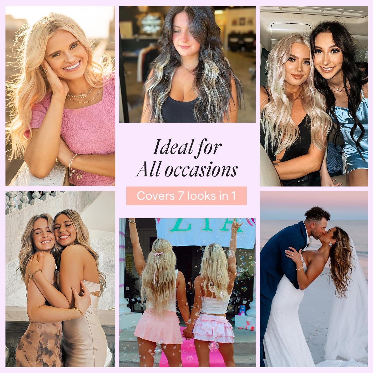 Full Shine Fulll Shine Copper Hair Extensions Clip in Hair Extensions Real Human Hair Remy Hair Copper Red Hair Extensions for Women Natural Hair Extensions 7 pcs 20inch 120G