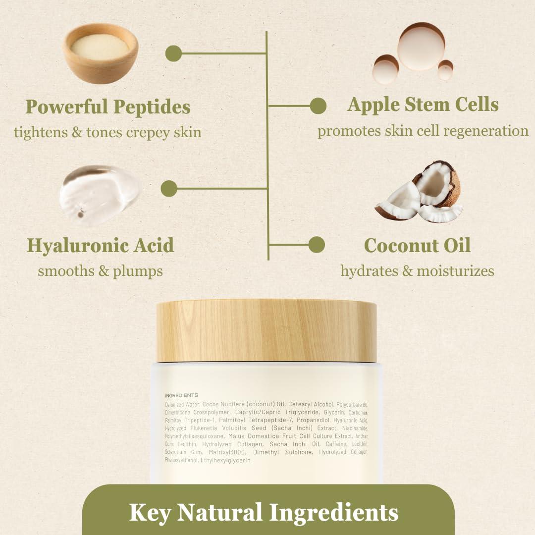 NutraVive NutraVive Crepe Repair Cream Anti-Aging Crepey Skin Treatment, 8.1 Oz Restore, Lift, Tighten & Smooth Loose Skin Collagen Boosting Body, Neck & Facial Repair Cream