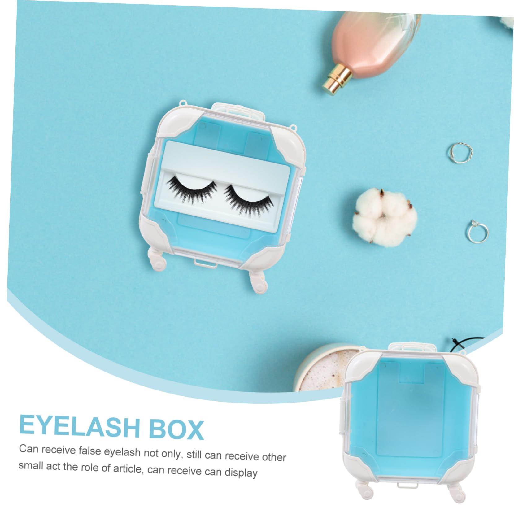 NOLITOY NOLITOY 2 Pcs False Eyelash Organizer Storage Box Mirror Portable Lash Display Organizer Eyelash Storage Case