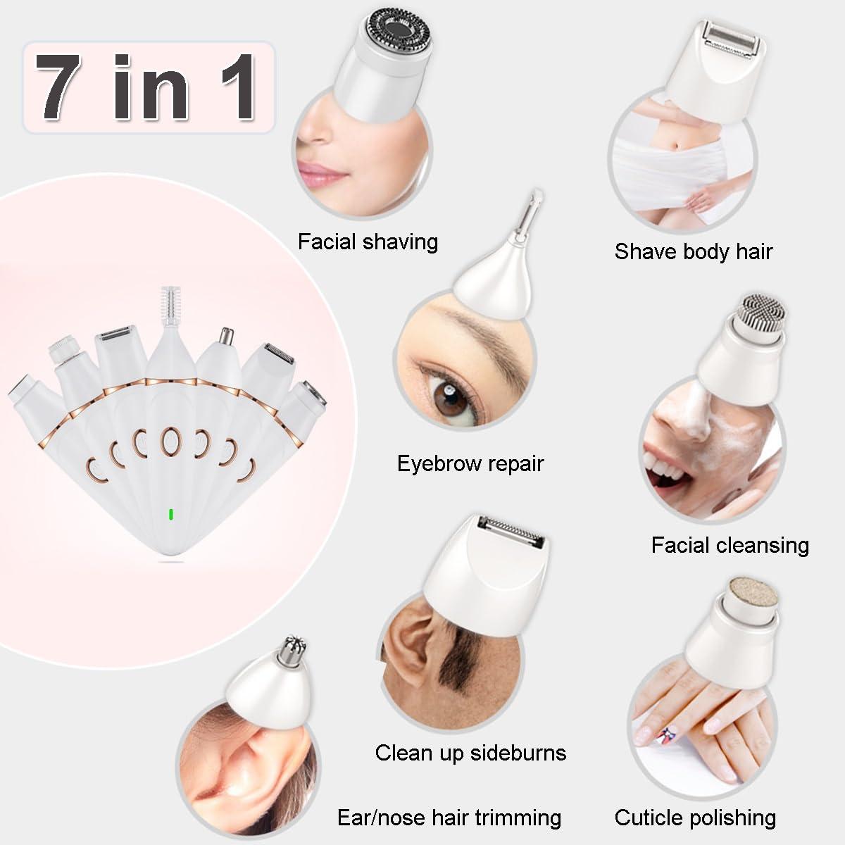 YAERLE Pluxy Epil Pro 3.0, Women\'s 7 in 1 Hair Removal Epilator for Face, Hands, Legs, Underarms