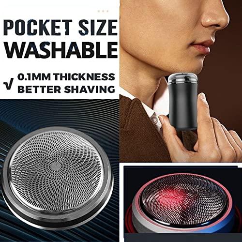 CHENTIAN Pocket Size Washable Electric Razor, Mini Portable Electric Shaver for Men, Small Form Factor But Clean Shave, Easy to Clean, Suitable for Carrying Around. (2 Color)