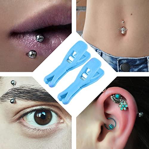 Usiriy Body Piercing Clamps Tool - Usiriy 25PCS Disposable Triangle Body Piercing Needle Slot Forcep Clamp Piercing Clip Puncture Hemostatic Forceps Ear Nose Lip Navel Piercing Supplies Blue Plier (Triangle)