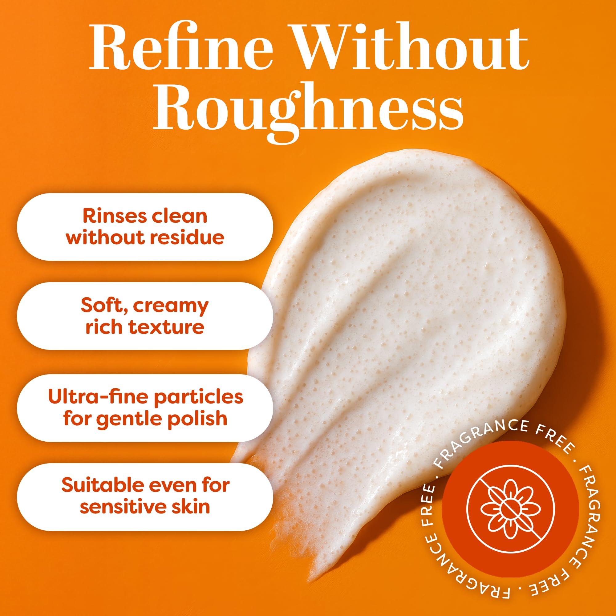 TruSkin Naturals TruSkin Vitamin C Gentle Face Scrub - Brightening Daily Face Exfoliator for All Skin Types - Softens & Smooths Skin with Vitamin C, Yuzu Lemon, and Exfoliating Bora Bora White Sand - 4 Fl. Oz